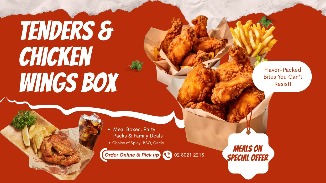 Halal tenders & chicken wings box — meal boxes, party packs and family deals at Broaster Chicken Auburn